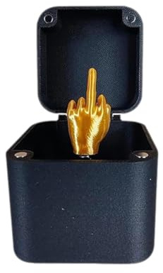 Mittelfinger in einer Box Überraschungsgeschenk Middle Finger Surprise Gift Box Prank-Geschenk für Erwachsene Büro- und Wohnkultur Fun Prank Gift for Office Desk Decor Home Décor (1 Stück)