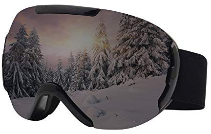 CZYGPHY Winter-Doppel-Antibeschlag-Schneebrille mit großem Sichtfeld für Herren und Damen im Freien, kann eine Myopie-Brille tragen, sodass die Brille besseren Schutz bietet