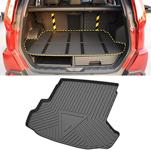 LXBSXY Maßgeschneidert Gummimatte Kofferraumwanne für Nissan X-Trail T31 2007-2014,Anti Rutsch Matte Auto,Schutzmatte schwarz,Kofferraummatte Zubehör