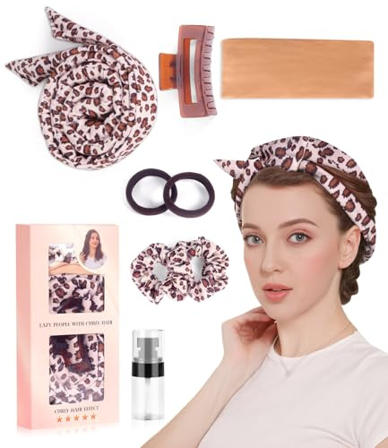 Lockenwickler Locken Ohne Hitze,Hair Curlers Overnight,Heatless Curls Band Samt über Nacht mit Lockenband,DIY Hair Curler no Hea Set Haarband Wave Formers für Mittleres Langes Haar