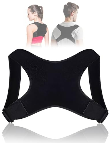 BNREOZA Corrector de Espalda de 1 Pieza,Corrector de Postura,Correa de Soporte para la Espalda,Enderezador de Espalda Transpirable,Corrector de Postura con Correa para el Hombro,Unisex Ajustable