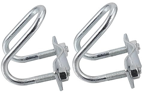 VILLCASE Clip a u Per Allevamento Suini, Morsetto a Fibbia Trasversale Da 1/2 Pollice, 2 Pezzi, Resistente e Sicuro Superficie Lucidata, Facile Da Installare Per Attrezzature Suine