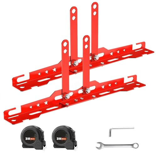 Befoore Heavy Duty Wheel Alignment Tool Kit with Tape Measures,Stainless Steel Automotive Toe Alignment Tools Hub Stands Balancing Plates for Car Truck SUV