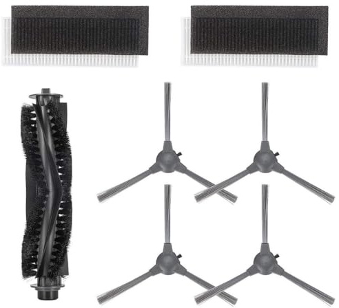 Besttoolifes Robotic Vacuum Cleaner Replacement Kit Compatible with BG600, BG700, BG800, Includes 4 Side Brushes, 2 Filters, 1 Rolling Brush, Robot For Hoover For Spare