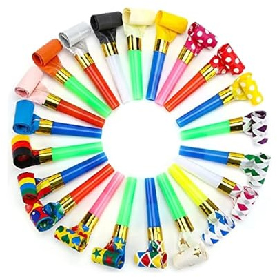 100 pezzi di fischietto soffiante, giocattolo for bambini, for feste, compleanno, rumori, accessori for cheerleader Per Feste Natale