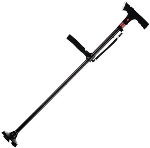 Limtula 2. Bastón plegable de aluminio portátil, agarre ergonómico y punta ajustable, altura ajustable para viajes y senderismo nocturno, bastones portátiles ligeros con LED