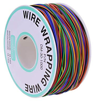 YoungRich Cavo Avvolgente Colorato di Isolamento di 120M, 30AWG fili elettrici 8 colorati Solido in Rame Stagnato Prova per Laptop, Display LCD, Scheda Madre, Circuiti Stampati