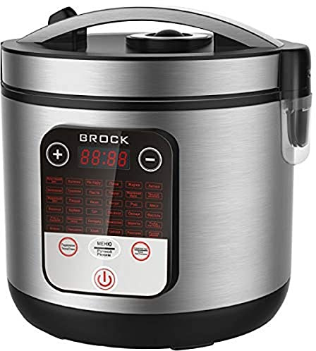 Brock Electronics MC-3601 Robot da cucina multifunzione, 700 W, 5 litri, 5 decibel in acciaio inox, 36 velocità, argento