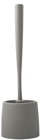 Spirella WC Bürste Klobürste Toilettenbürste „Ricky“ mit hygienischem Behälter matt Taupe, Brown, 9x39cm