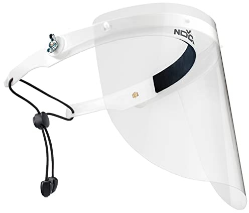 NoCry Protective Face Shield Mask with Adjustable Headband and 2 Reusable Plastic Visors — Flip-Up Design with Durable Metal Hinges — Anti-Slip Forehead Padding — Fits Over Glasses