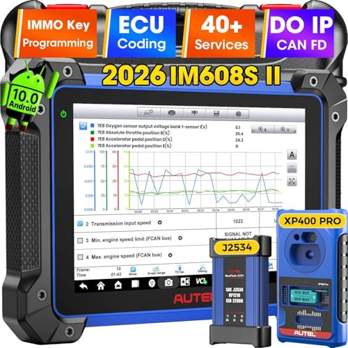 Autel MaxiIM IM608S II mit XP400 PRO, [2 Jahre Update – Wert €1790], 2026 Top OBD2 Diagnosegerät Schlüssel Programmieren wie IM608 PRO 2, Neuere von IM608 PRO, ECU Codierung, Aktiver Test, 40+ Service