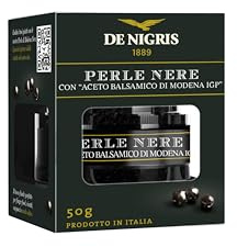 De Nigris 1889 Perlen aus Modena Schwarz mit Tropfen Balsamico-Essig, 50gr | Authentischer Balsamico-Essig für einen intensiven Geschmack, Eine Delikatesse für Ihre Gerichte