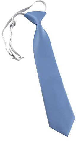 TigerTie Kleinkinder Kinderkrawatte in pastellblau Uni - vorgebunden mit Gummizug