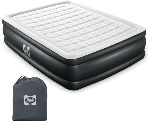 Sealy Tritech Queen Sized 20 Air Mattress Bed 2 Person w/Built-in AC Pump & Bag
