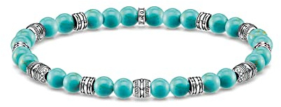 THOMAS SABO Armband Talisman türkis 925 Sterlingsilber, Geschwärzt