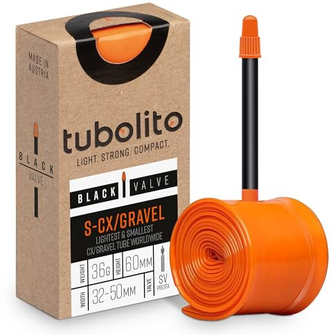 Tubolito S-Tubo CX/Gravel-All TPU Inner Tube 700C x 30-47mm, 32-50mm 42mm/60mm Presta Valve | Lightest Bike Tubes Worldwide | Specifically Designed