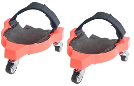 YDYUMN 1PC Rolling Knee Pads Mehrzweck-Riemenscheiben-Kniepolster, 3 Lenkrollen, for Bauarbeiten, Gartenarbeit, Rot, Schwarz, Gelb cuicui (Color : Black)