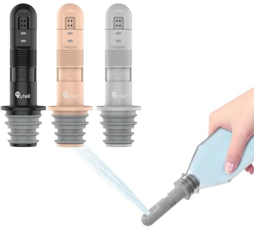 rutell Portable Bidet Sprayer - Handheld, Powerful Spray, Fits Bottleneck 21-25mm Water Bottles - Ideal for Women & Children - ABS Material - Compact & Lightweight (500g)