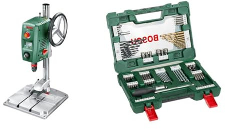 Bosch Standbohrmaschine PBD 40 (710 Watt, im Karton) + Bosch 91tlg. Bohrer- und Bit Set V-Line Box (Holz, Stein und Metall, Zubehör für Bohr- und Schraubwerkzeuge)