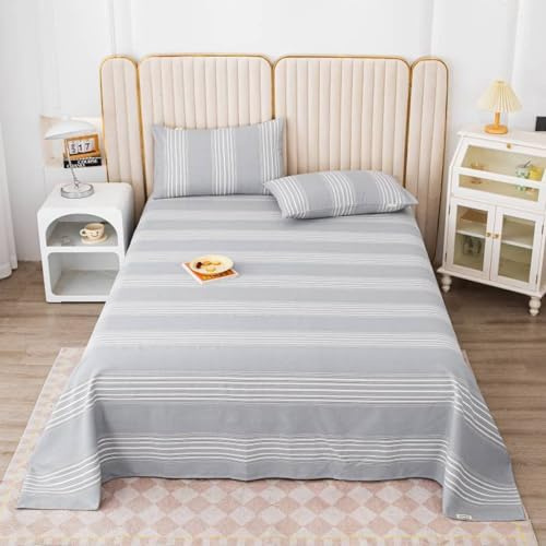 HAIBA Bettlaken ohne Gummizug 200x240cm Betttuch ohne Gummi Baumwollstoff Laken zum zudecken