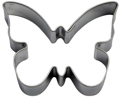 BekkiB - Ausstecher Schmetterling - ca. 6,5 x 4,8 cm - Spülmaschinengeeignete Schmetterlings-Ausstechform aus Edelstahl - Zum Backen von Plätzchen - 7955