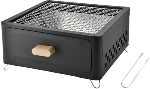 Barbecue a carbonella, Portatile, da Tavolo, per Barbecue, per Campeggio, Picnic, Barbecue a carbonella (Nero)