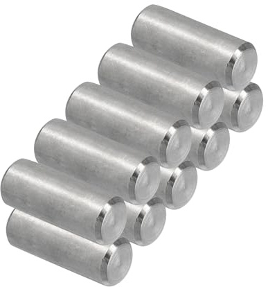 PATIKIL Perno di Posizionamento in 304 Acciaio Inox 8x20mm 10pz | Spina Centraggio Perni Metallo Cilindrica per Mensole Elementi per Posizione Componenti Fissaggio Mobili