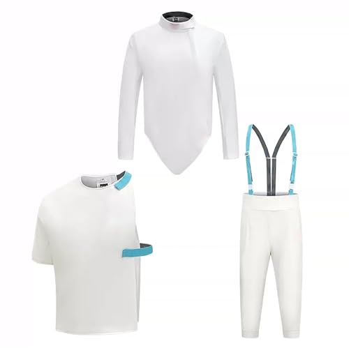ZXDRYBHD 450N 3-Piece Fencing Suit for Right-Handed Fencers, Protective Jacket, Vest and Pants Set for Sabre Competitions(52)