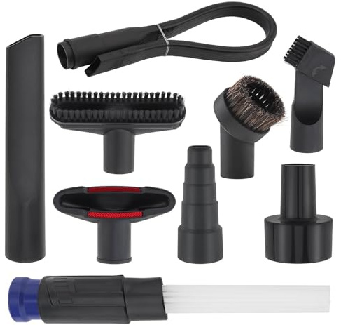 Vacuum Cleaner Attachment 9PC, Household Cleaning Vacuum Cleaner Set for Shop Vac Accessories, 2 1/2 to 1 1/4 Hose Adapter, 1 1/4 Shop Vacuums Brushes for Vac Accessories 1/4 inch 1 3/8 inch