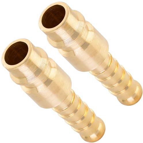 Poppstar 2x Druckluft-Stecknippel NW 7,2 mit Schlauch-Tülle Ø 8mm für Druckluft-Anschluss