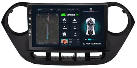 MISONDA 2 Din 9 tums IPS Android 14 bilradio för Hyundai i10 (2013-2017) med GPS Navi-stöd Bluetooth |DAB|USB|Carplay|Android Auto|WLAN|4G|MirrorLink|RDS|USB|2G+32G