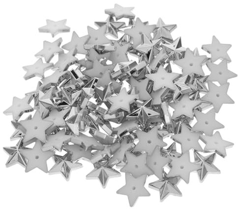 DIYEAH 100stücke Acryl-Sterne Zum Basteln Mit Flacher Rückseite Für DIY-zubehör Dekorationsanhänger Kleidung Handwerk Und Weihnachtsnagel