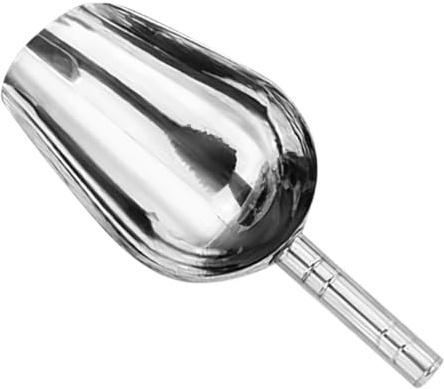 POPETPOP Pelle à Glace Acier Inoxydable Cuillère Ergonomique Multi Usage pour Glaçons Bonbons Farine et Frites Ustensile pour Cuisine et Bar