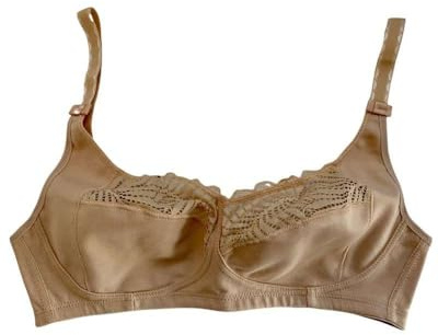 Spiman Reggiseno Classico Senza Ferretto in Cotone E Pizzo Coppa C