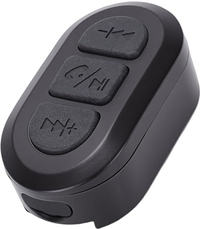 Bewinner Boutons Multimédia Bluetooth à Distance, Télécommande de Téléphone de Vélo, Contrôleur Multimédia Bluetooth pour Vélo, Gestion des Appels Musicaux sans Fil avec Portée de 15 M et