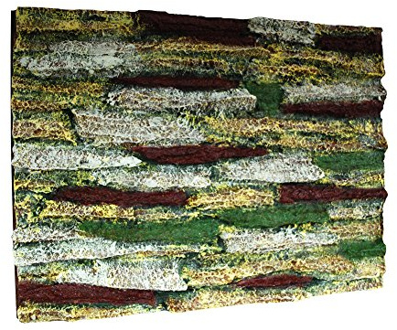 Aquarium Terrarium 60 x 45 x 3-7 cm 3D Rückwand Steinoptik bunt