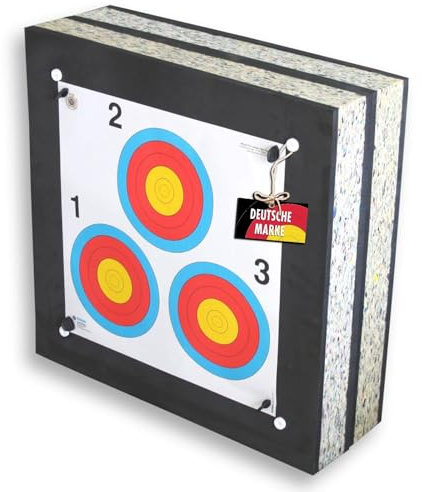 Stronghold Schaumscheibe für Armbrust bis 375 fps – Crossbow I mit Wechselsystem, einfache Pfeilentfernung, wetterfest, 60x60x20 cm, schont Pfeile & Material