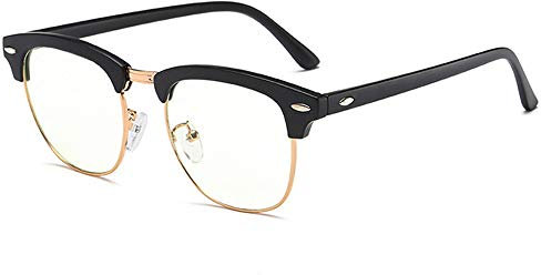 Lunettes Anti Lumière Bleue Lunettes Ordinateur Lunettes de Lecture Montures Métal Anti Fatigue Anti-rayonnement Anti UV Vintage pour Homme Femme Téléphone PC Tablette TV