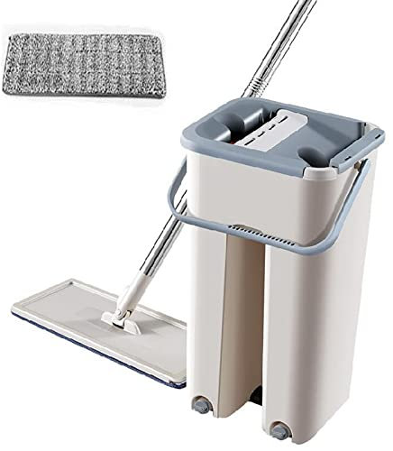 Mocio di Pulizia Automatic Spin Mop Evitare la Lavaggio della Mano Spruzzo Lazy Fellow Mop Ultrafine Fibra Fibra di Legno Panno di Pulizia Panno di Pulizia Cucina casalinga (Color : A)