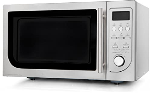 Microondas de 900 W. Grill de 1.000 W. Capacidad 25 L. 8 niveles de potencia. Acero INOX.