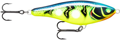 Rapala - Angelköder Twitchin' Rap - Angelzubehör Abachi - Süßwasser-Spinnköder - Langsam sinkend - Lauftiefe: 0,6-1,5m - Größe: 12cm / 53g - Hergestellt in Estland - How Psycho