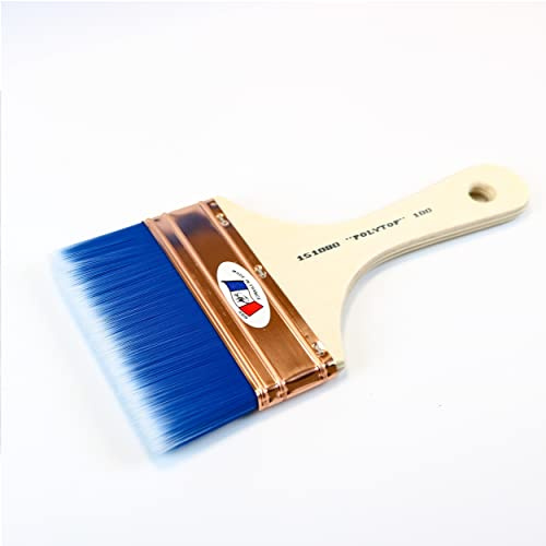 Pinceau Brosse Spalter Bleu Polytop 100mm / Made in France/idéal pour peintures et Vernis Terrasses, Murs, Fabriqué-Main, réutilisable, Trouvez la Gamme complète Bleu Polytop sur Amazon