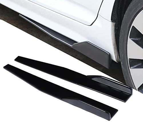 Akozon Minigonne Laterali per Auto Body Kit 29.3in Rocker Splitter Pannello Esterno Lato Inferiore Estensioni della Linea di Fondo ABS Nero Universale