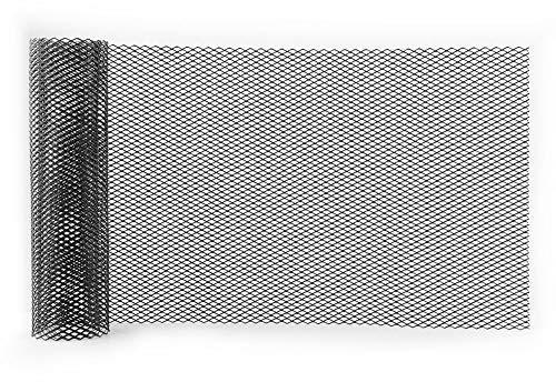 Rejilla de Malla de Aluminio para Coche 6x12mm,Parrilla Rómbica de Aluminio | Rejilla Universal para Paragolpes,Radiador y Tuning,Fácil de Cortar e Instalar,Negra(100x33cm)