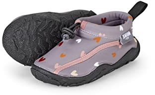 Sterntaler Badeschuhe Herz – Mädchen Baby Aquaschuhe mit Kordelstopper – Strukturierte Sohle – Funktionsmaterial mit Herzchenprint – Kinder Wasserschuhe - Bademode - Farbe pastellviolett, Größe 22