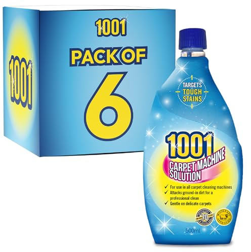 1001 • Carpet Machine Solution • 6 x 500ml | Carpet Cleaning Solution • Deep Clean Formula • For Carpet Cleaning Machines • 6 x 500ml