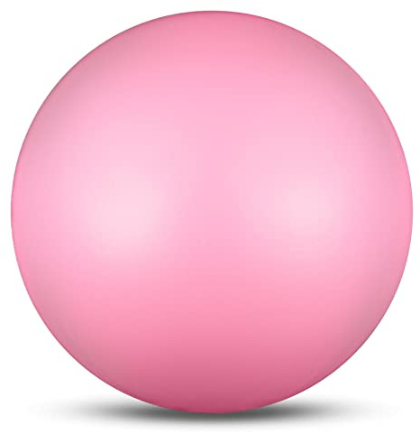 DRUNA Pelota de Gimnasia Rítmica de PVC 19 cm 400 gr, Aparto de Gimnasia, Pelota de Ejercicio Rosa