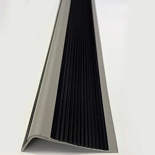 Treppenkantenprofil Treppenprofil Treppenkantenschutz aus Gummi, 24, 39, 47, 50, 55, 63, 67 Zoll lang, Treppenkante, Stufenkante, rutschfeste Streifen, 10 cm breit, Fliesen-Übergangsleiste für Innen-