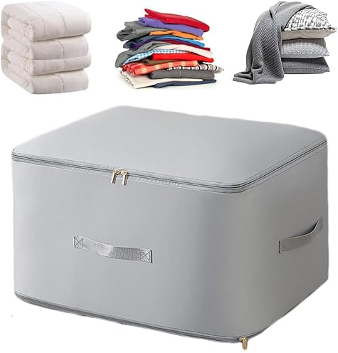 Organizzatore Autocomprimibile Ultra Salvaspazio, Nuova Borsa per Biancheria da Letto Salvaspazio, Borsa per Piumoni Sottovuoto, Libera Più Spazio per il Tuo Armadio (Grigio, XL)