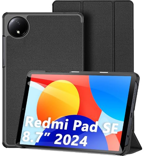 DUX DUCIS Custodia Cover per Redmi Pad SE 8,7 (2024, 4G), Sottile Folio Stand Protettiva Tablet Cover, Nero
